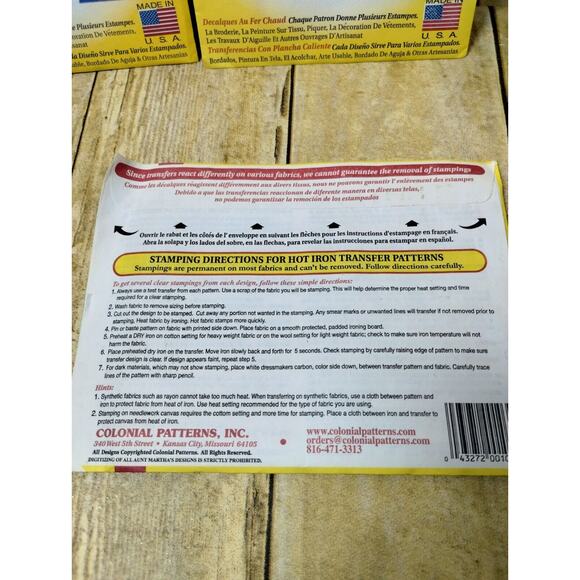 Aunt Martha's Hot Iron Transfers Lot of 3 Sealed Love Birds Baby Animals Horses - Picture 5 of 5